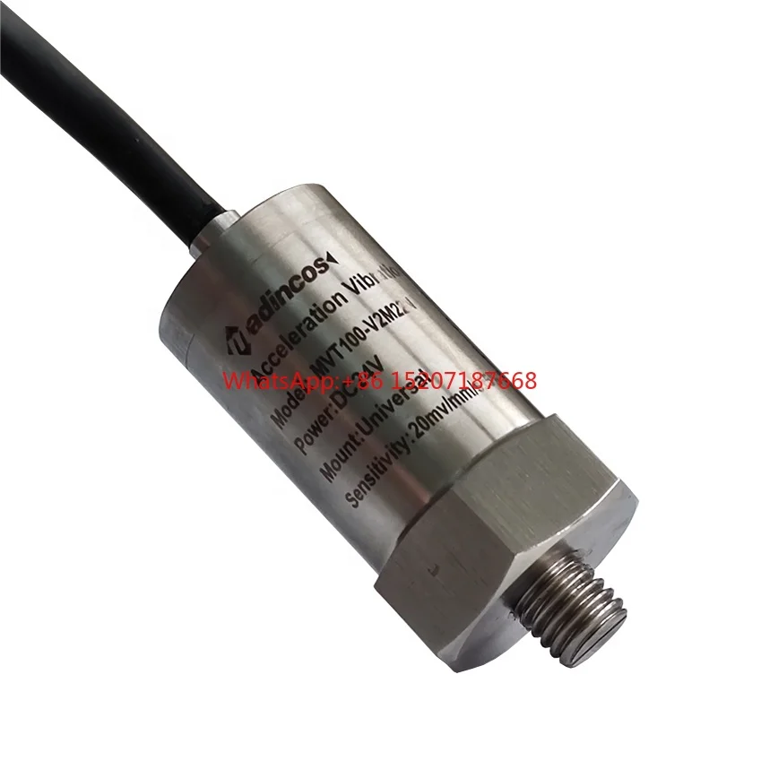 MVT100A:Integrated 1g-10g Sensitivity 4-20mA 0-20mm/s Mini Vibration Acceleration Sensor Transmitter for Vibration Accelerometer