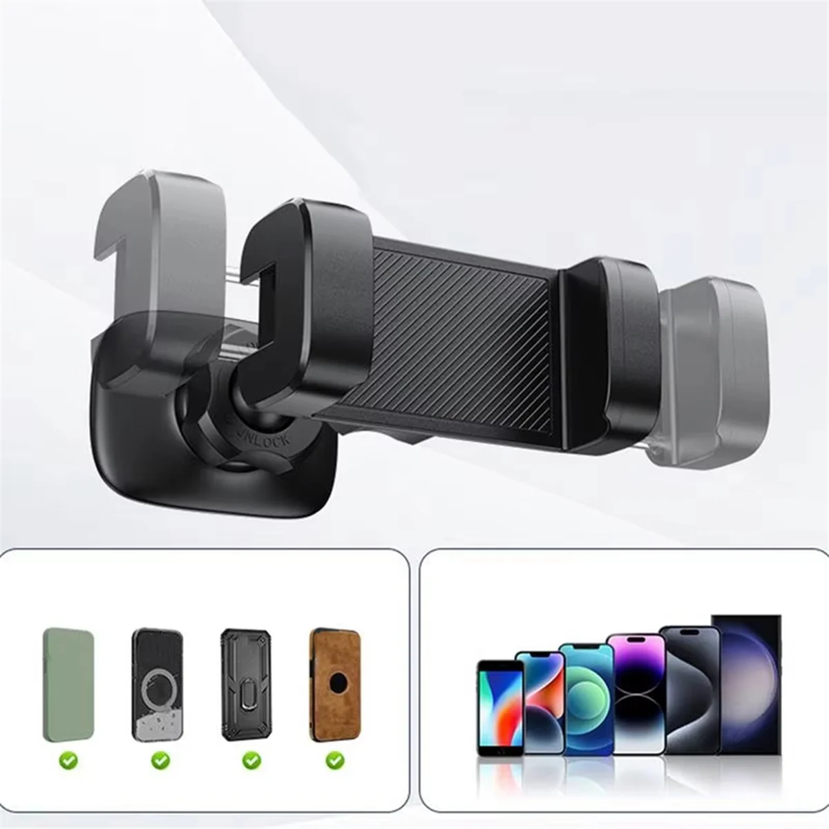 #(Upgraded)Gym Magnet Phone Holder Heavy Duty Phone Stand Mount Fitness Accessory Magnet Base Cell Phone Clamp for Treadmill Gym
