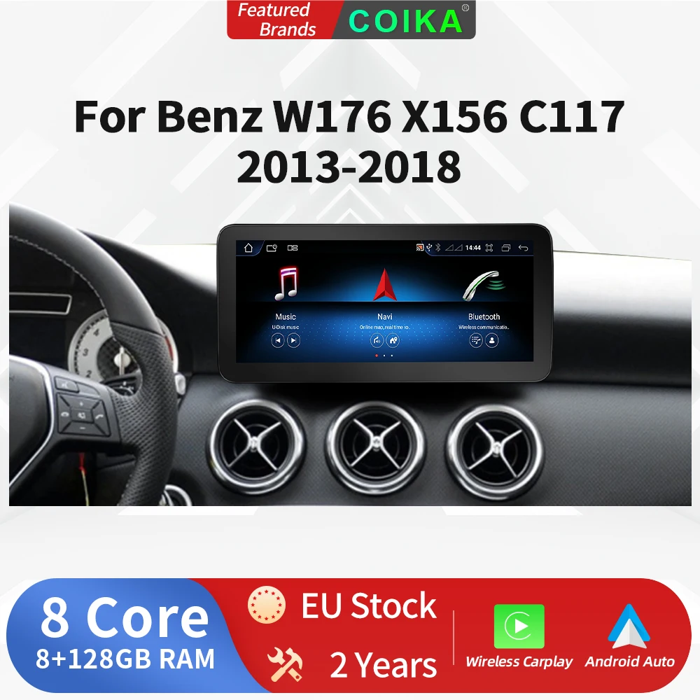 10.25 Android Car Radio CarPlay GPS Navigation For Mercedes Benz A Class W176 X156 C117 Multimedia Touch Screen 8 Core Head Unit