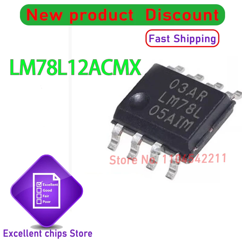 100% New original LM78L12ACMX/NOPB LM78L12ACMX LM78L12ACM LM78L12 Package:SOP8  1~30PCS