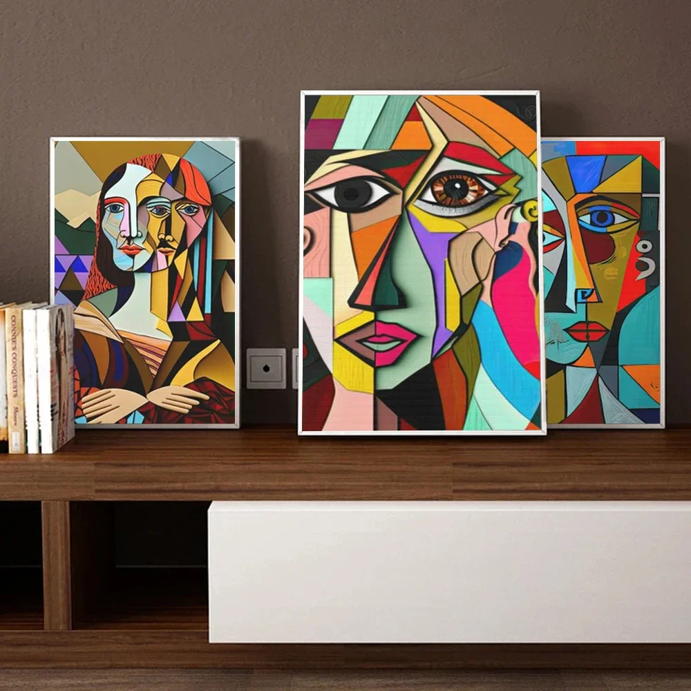 Scandinavian Abstract Wall Art Cubist Picasso Figures HD Canvas Poster Prints Home Bedroom Living Room Decoration