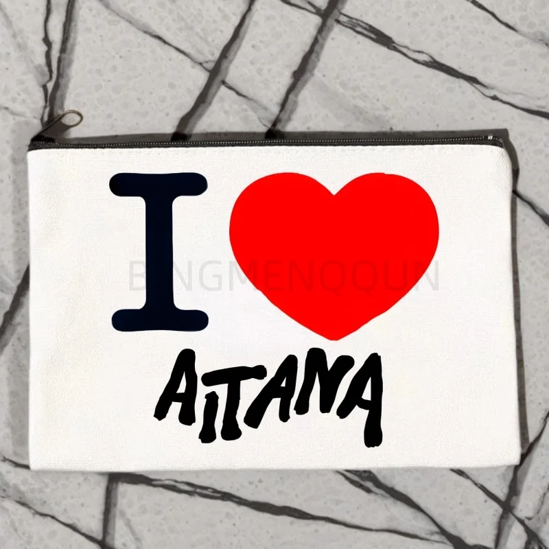 

Косметичка-органайзер Aitana Ocana из холщовой ткани, дорожная сумка для хранения мелочей, пенал для офиса, кошелек на молнии, подарок