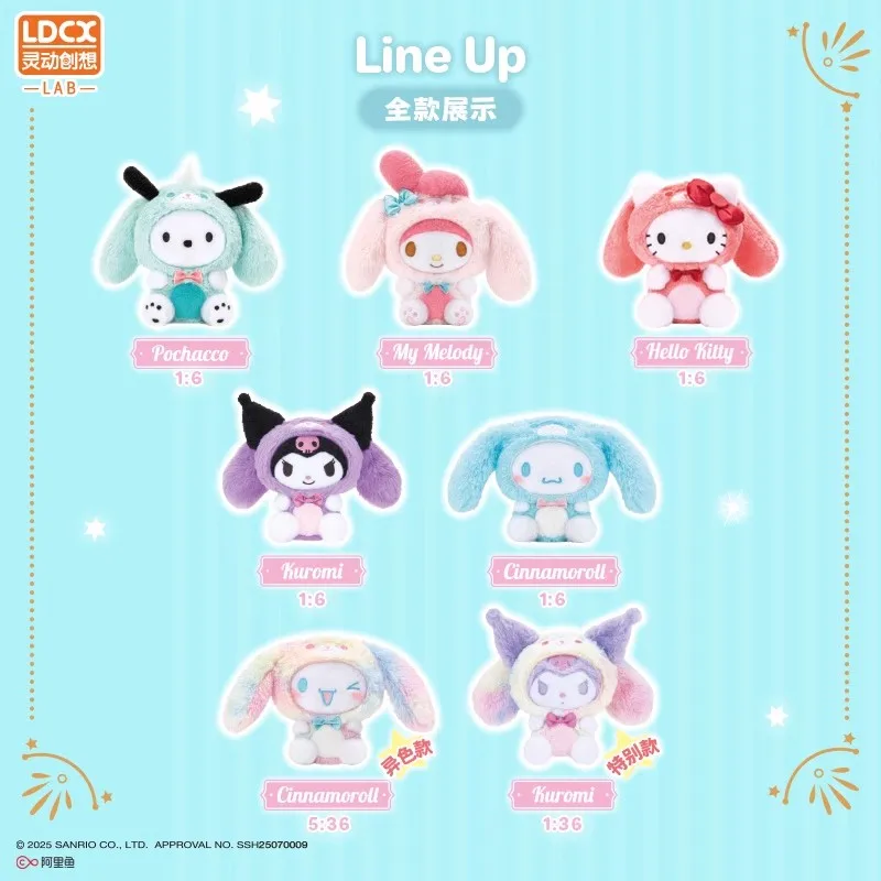

New Genuine Sanrio Characters Overjoyed Series Blind Box Cute Dolls Collection Desktop Ornament Fashion Trend Gift Girl