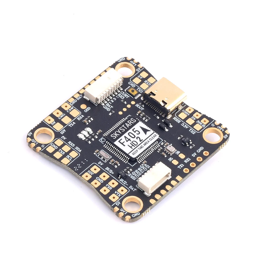 

SKYSTARS F405HD2 Flight Controller 30.5x30.5mm STM32F405 BMI270 SPI 10V 3A BEC DJI OSD 6 UARTs,Betaflight,FPV FCfor FPV Drones