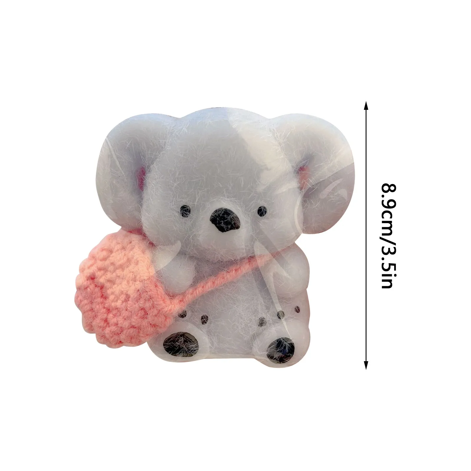 1pc Silikon Fuzzy niedlichen Koala Cartoon Kneifen Freude matsch igen Spielzeug Stress abbau Hand entspannen Dekompression Spielzeug (zufällige Farbe)