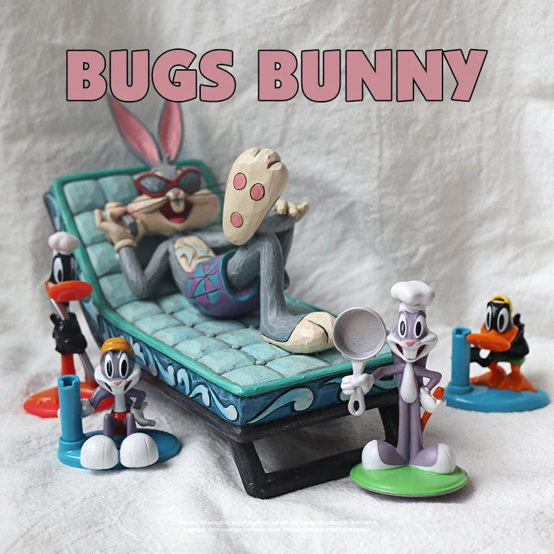 kuromi Disney Bugs Bunny Daffy Duck Anime figurine model ornaments Desktop decoration Children gift Collectible toys In stock