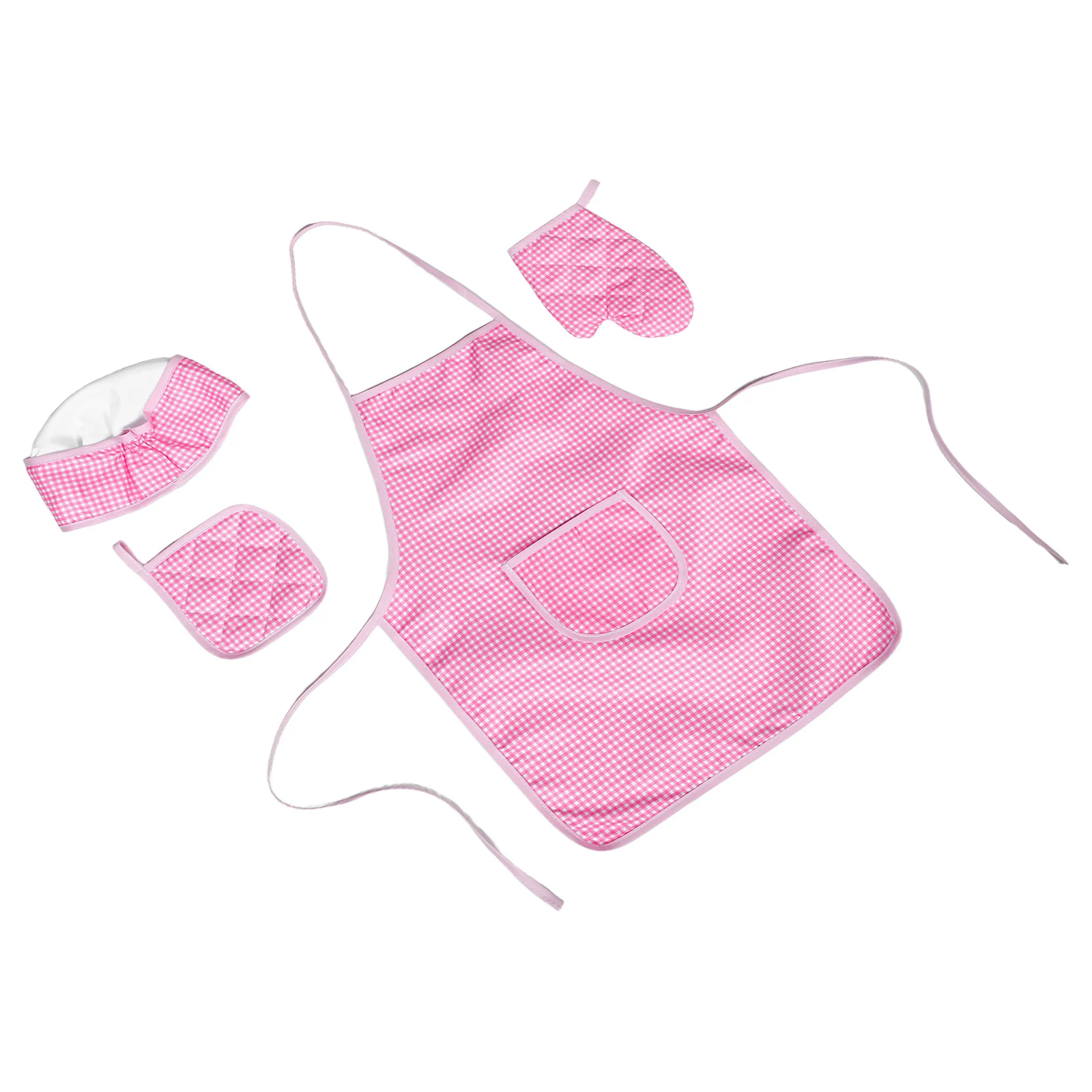 1Set Kind Kochen Schürze Kit Einstellbare Chef Hut Handschuh Matte Kinder Backen Küche Dress Up Set Kinder Kochen Werkzeug Chef schürze für Kind
