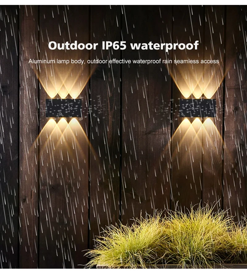 Aluminum LED Wall Lamp Waterproof IP65 110V 220V Outdoor Garden Lights Interior Wall Light for Bedroom Living Room Lighting 5