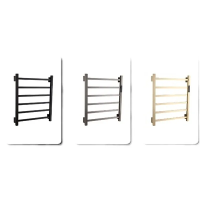 Gun Gray Intelligent RemoteTowel Warmers Gold Disinfection Drying Bathroom Towel Rack Digital Display Heating Wall Hanging