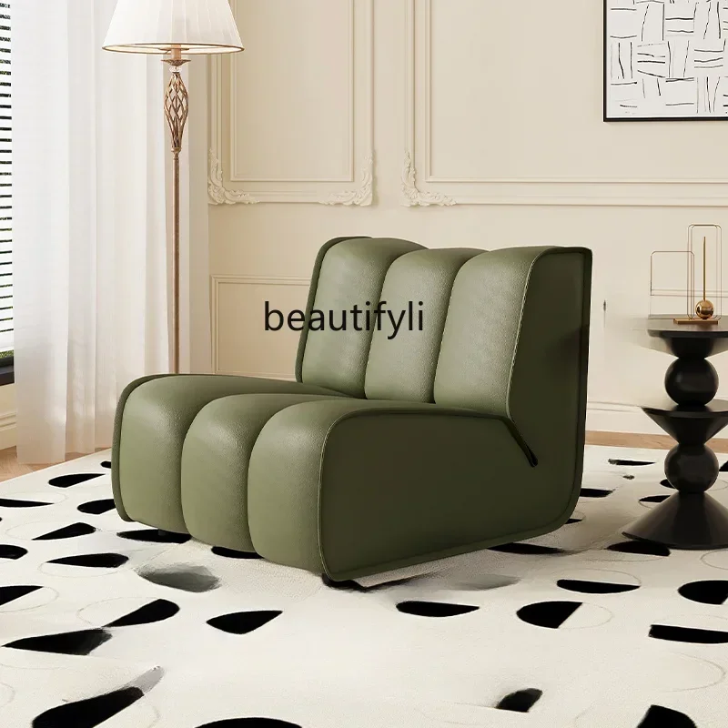 

New Arrivals French Style Mid-Ancient Single-Seat Sofa Chair Designer Minimalist Living Room Bedroom Lazy Sofa Leisure Chair S51