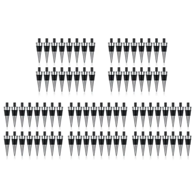 AB42-80 Pieces Metal Cork Blank Wine Cork Kit Reusable Wine Cork Insert Set Hardware For Wedding Wine Party Bar DIY Turning