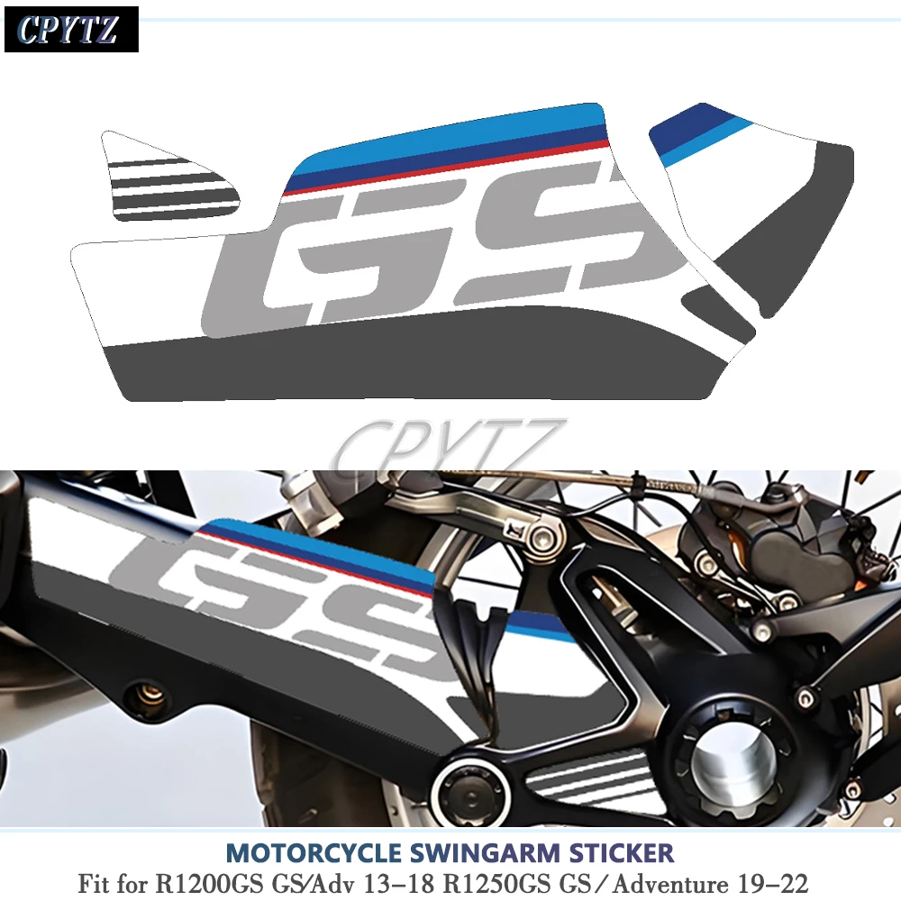 

Motorcycle Swingarm Sticker Kit Swing arm Decal Waterproof Accessories fit For R1200GS GS/Adv 13-18 R1250GS GS / Adventure 19-22