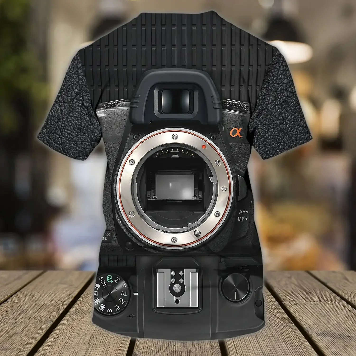 New Camera 3D Printed T-shirt for Men's Summer Round Neck Short Sleeved Casual T-shirt Loose Short Sleeved Graphic Shirts