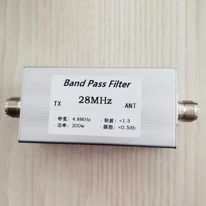 BPF-28-200w short wave 28MHz high isolation bandpass filter M female seat narrowband BPF 10m band