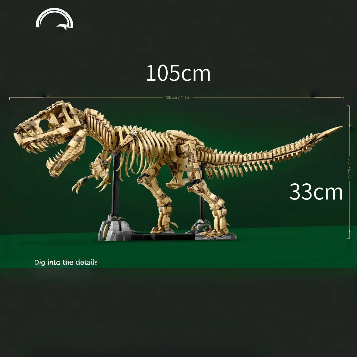 76968 3145 قطعة نموذج ديناصور T-Rex الحفريات Tyrannosaurus ريكس اللبنات الحديقة العالمية للأطفال الأولاد هدايا عيد الميلاد #6