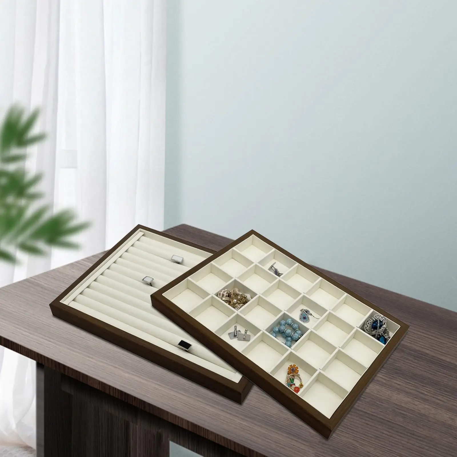 

Jewelry Tray Rings Display Rectangle Showcase Jewelry Storage Jewelry Organizer for Shopping Mall Jewelry Live Broadcast