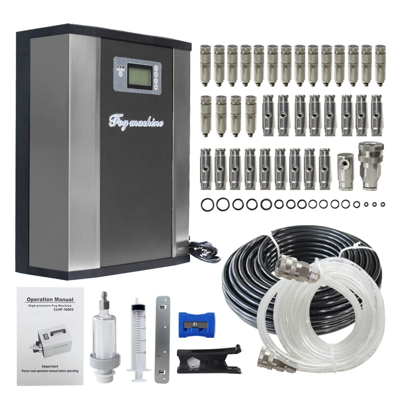 Fog Machine Metal Outdoor Misting Cooling System Garden Irrigation System with Fog Machine for Cooling & Irrigation