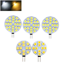 10X G4 Dc12V Led Light Bulbs Round Ship 3000K 6000K 5050 Smd Bi-Pin Living Room Lights Bulb Home Decor Lamp Chip Spotlight 9Leds