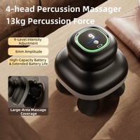 4-Heads Handheld Fascia Gun Professional Muscle Massager Tool Electric Deep Tissue Body Massager Portable for Myofascial Release