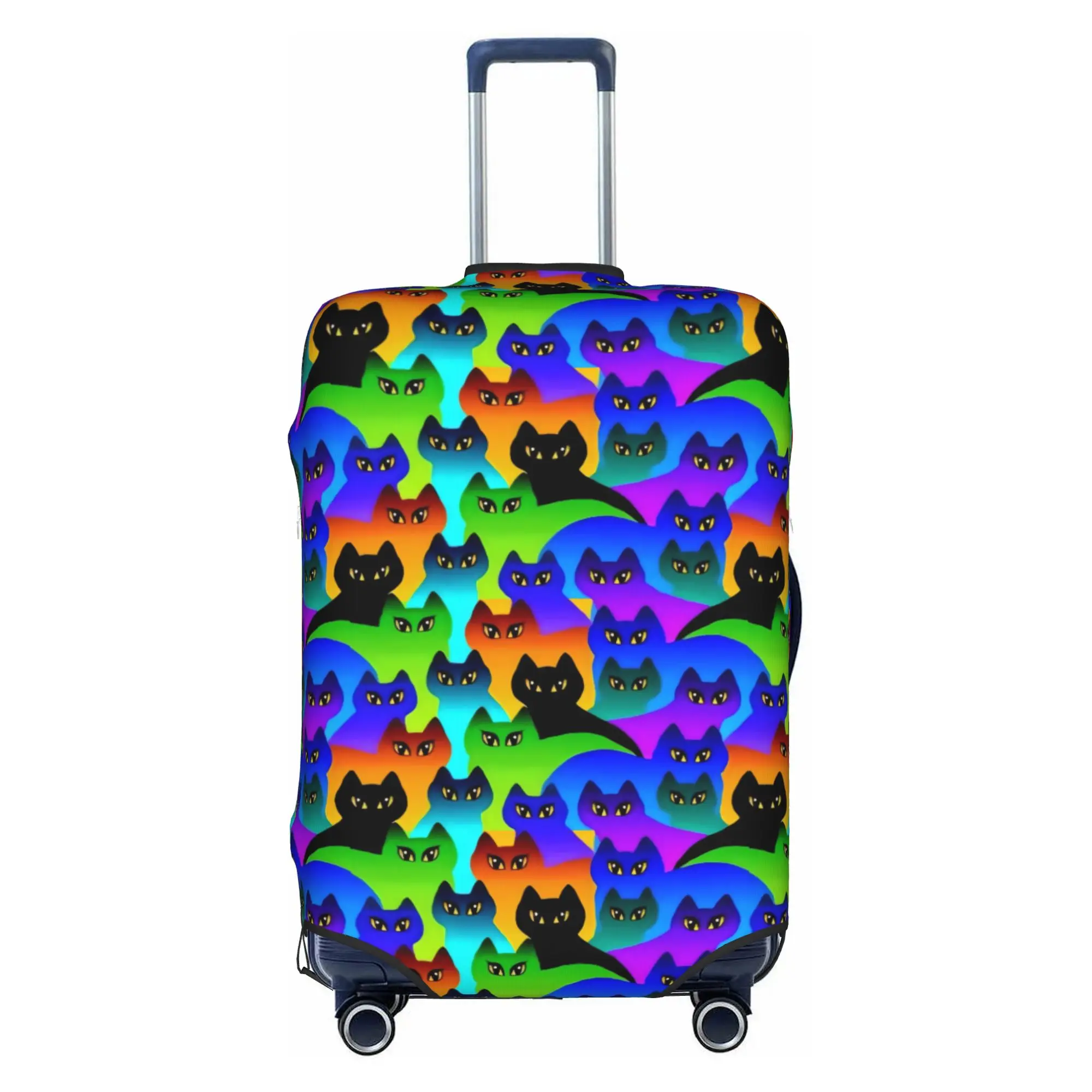 Cute Cat Seamless Pattern  Luggage Cover Protector Washable Colourful Creative  Travel Suitcase Covers