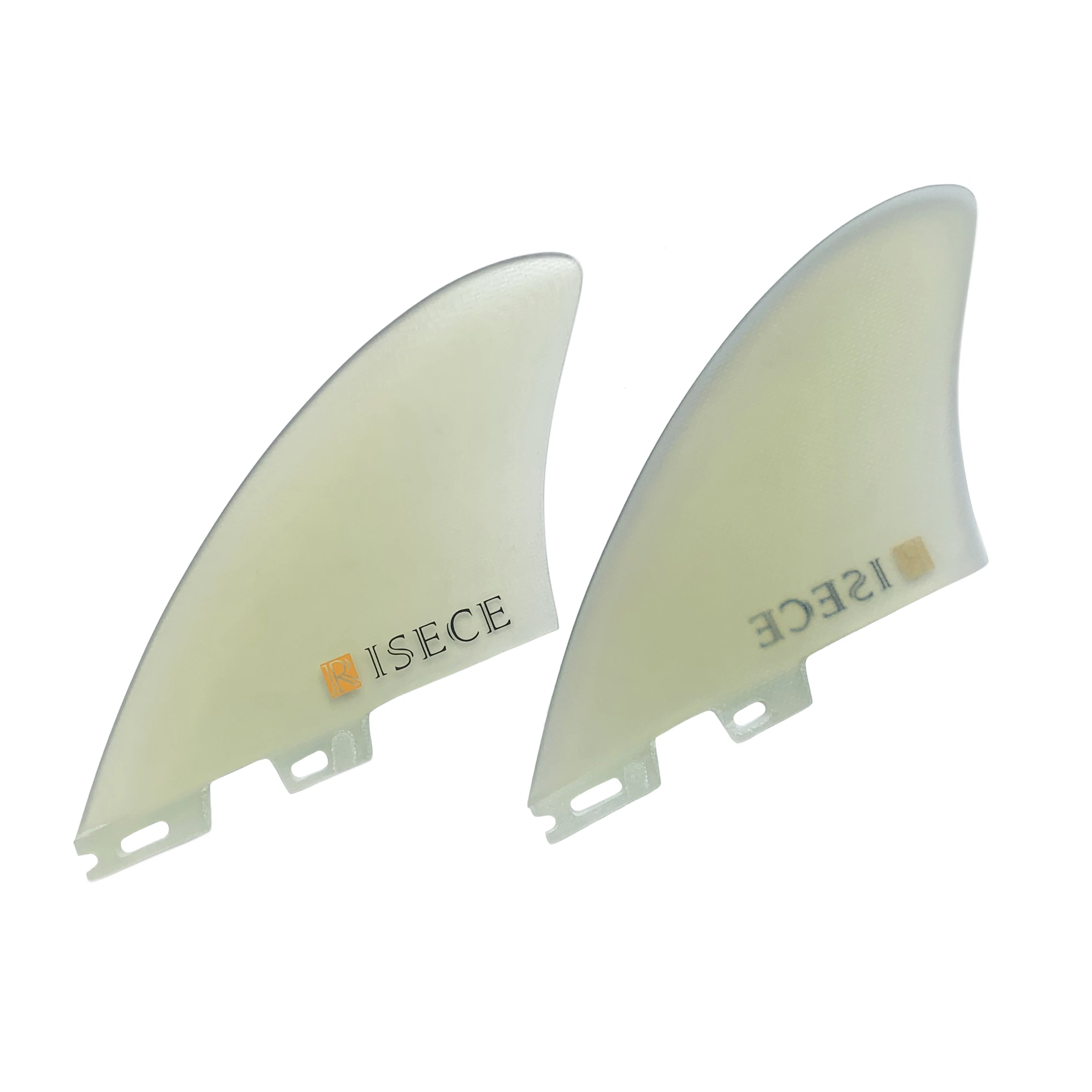 RISECE FCS 2 GFK Fiberglass Surfboard Fins Clear/Black Quilhas Twin Fins Surfboard Fiberglass Keel Side Fin 2PCS Twin Set