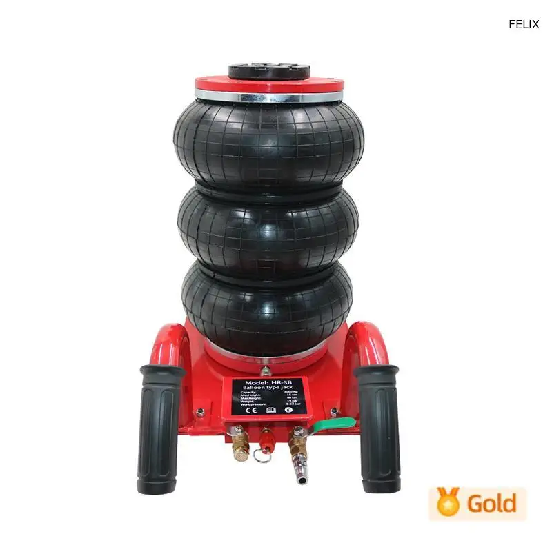 

3 Tons Pneumatic Car Jack Triple-bag Air Jack Hand-end Type Car Lifting Equipment Garage Repair Shop Car Jack 15CM-40CM