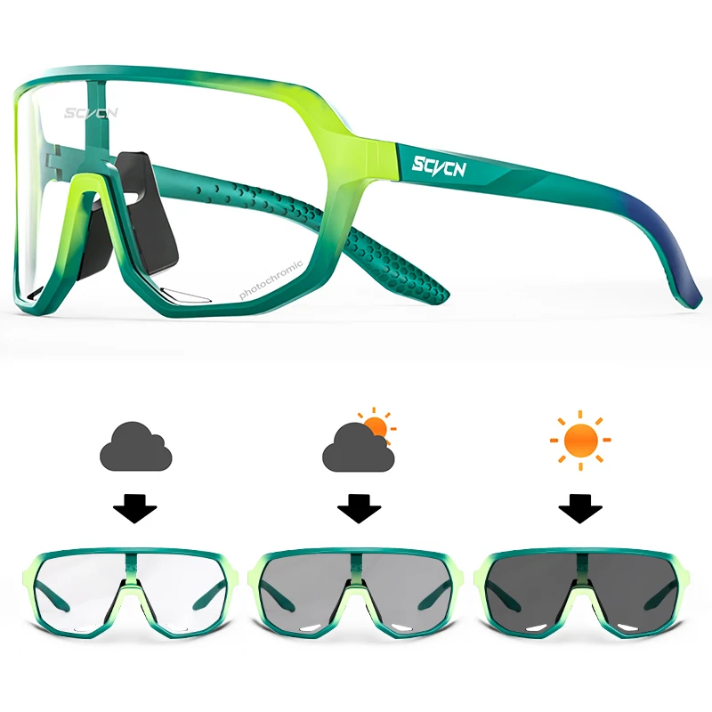 SCVCN Radfahren Gläser UV400 Photochrome Sonnenbrille Männer Sonne Mountainbike Straße Fahrrad Brillen Sport Laufen MTB Zyklus Gogg 4