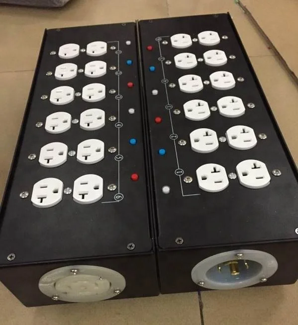 12 Outlets single phase power extension panel strip