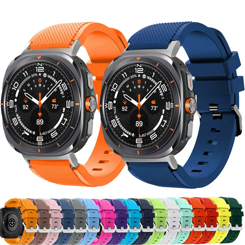 

Silicone Strap For Samsung Galaxy watch 7 FE 44mm 40mm band Accessories correa Sport Bracelet galaxy watch 7 ultra 47mm 40 Strap