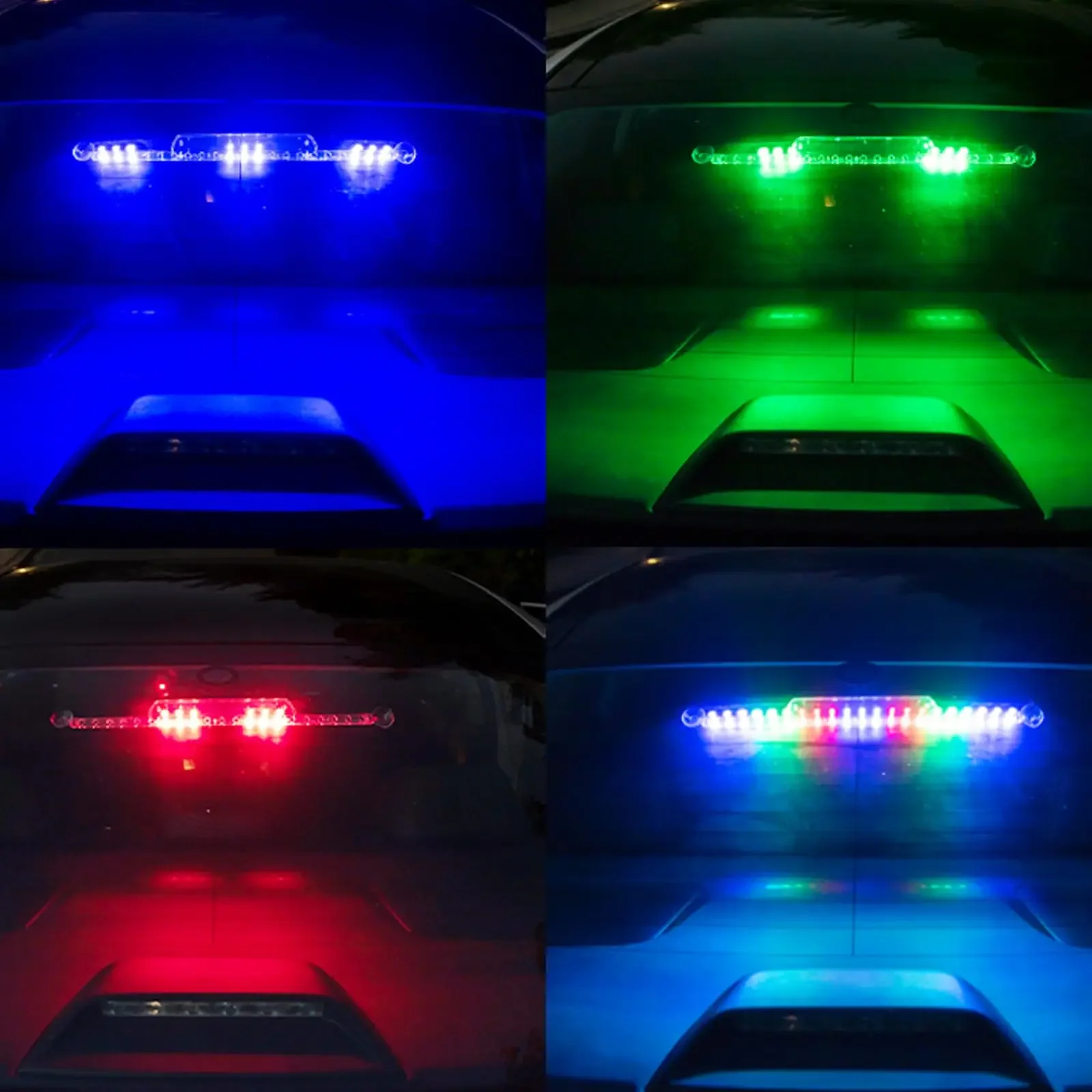 21LED Solar Emergency Strobe Light Flashing Safety Warning Interior Windshield Light Bar Grill Police Lights for Car Trucks