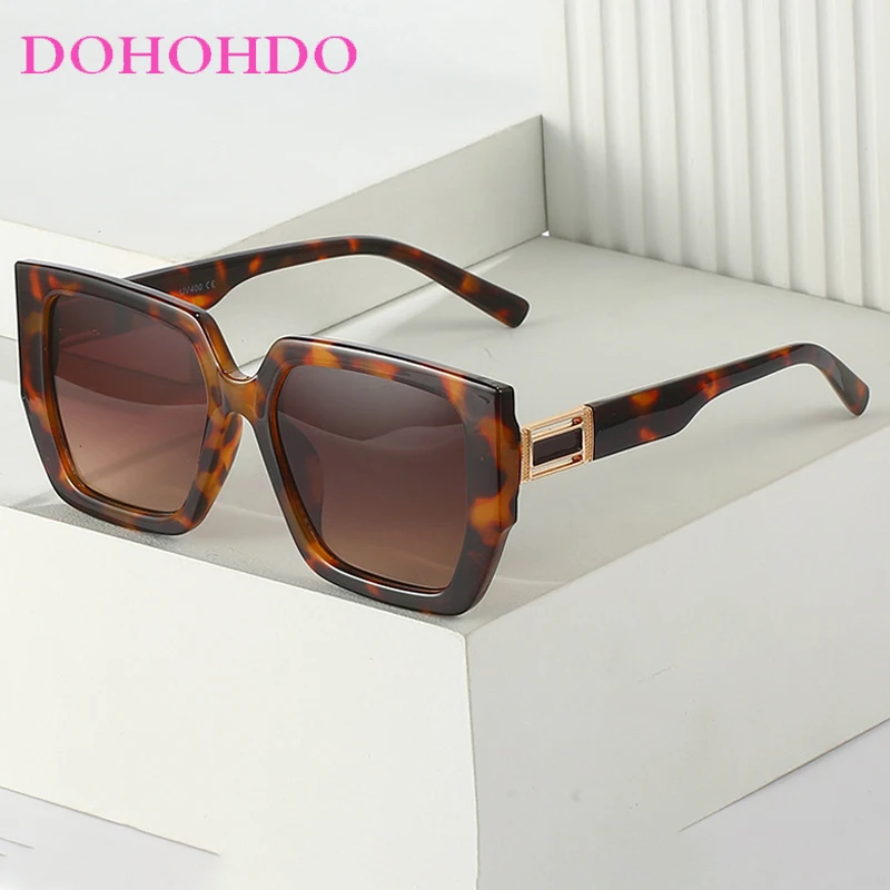 

Trendy Luxury Designer Glasses Vintage Oversized Square Frame Women Men Sunglasses Summer Traveling Driving Shades UV400 Очки