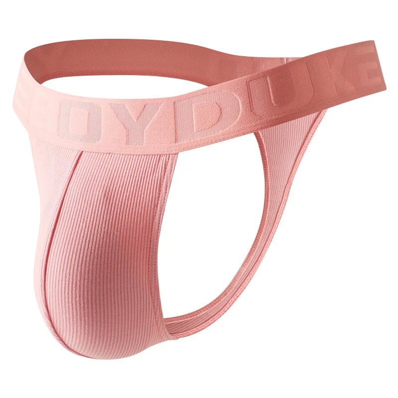 Męskie stringi sportowe, jednolite, seksowne, modalne, oddychające, z niskim stanem, typu G-string, z wypukłym krokiem U, męskie majtki typu T-back.