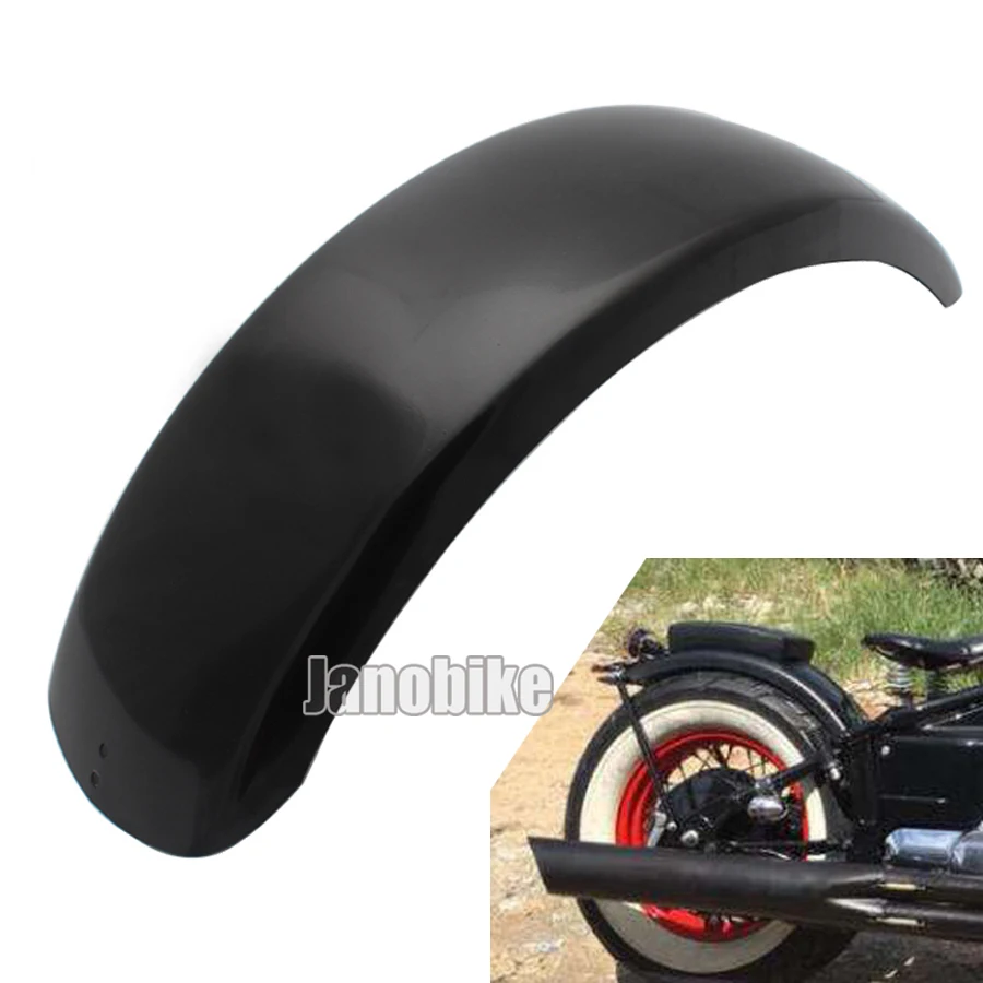 Black Steel 59cm Long Version Motor Rear Fender Cover MudGuard Flaps Splash Universal for Harley Bobber Yamaha Honda VTX XVS DS