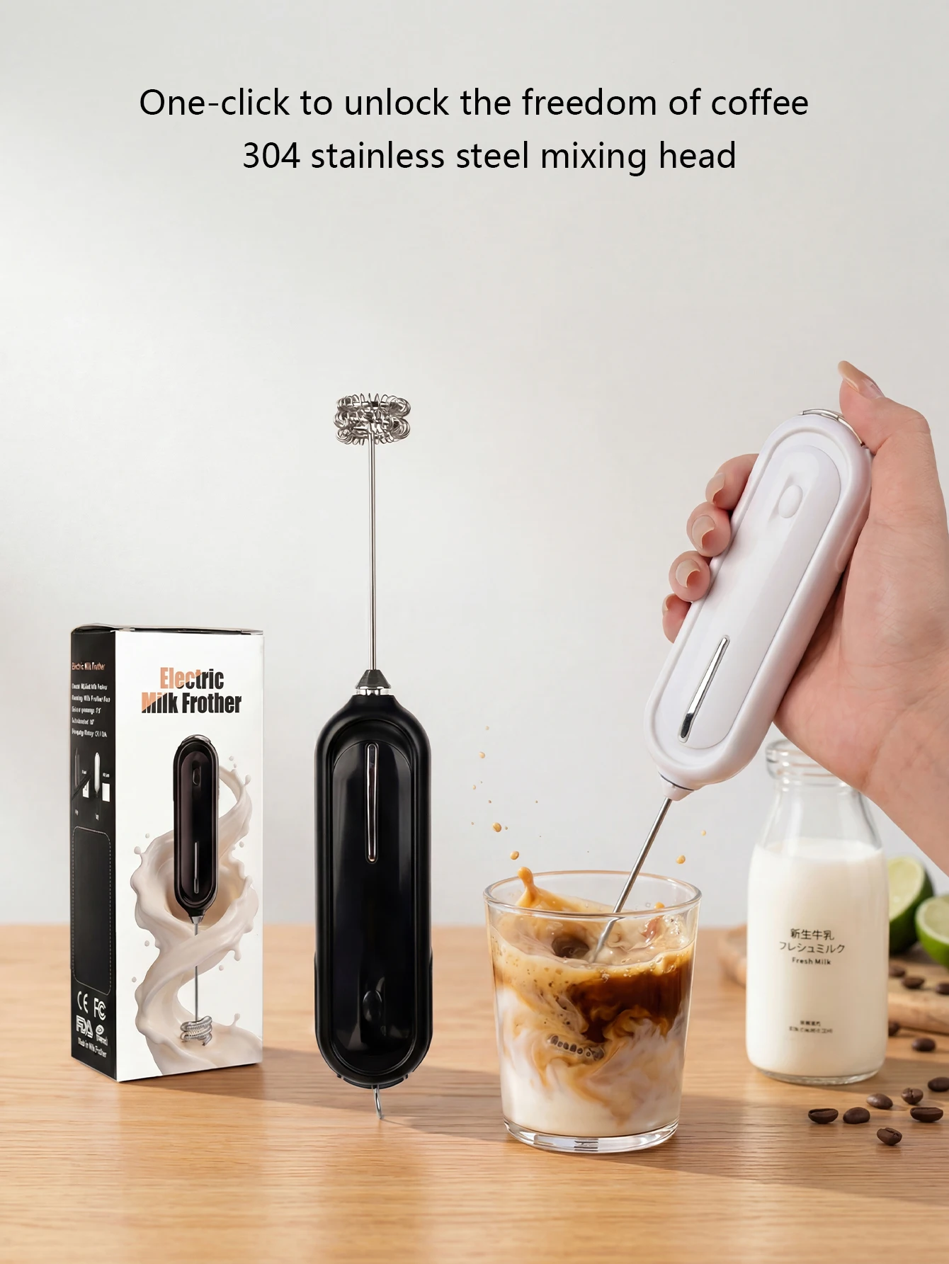 Electric Milk Frother Handheld - New High-End Electric Handheld Egg Beater,