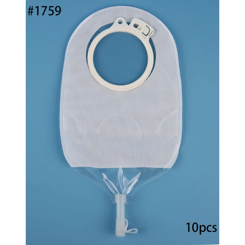 2 Piece Ostomy Drainable Pouches,Waterproof Urostomy Stoma Bags, Double Lock Design, Pack of 10