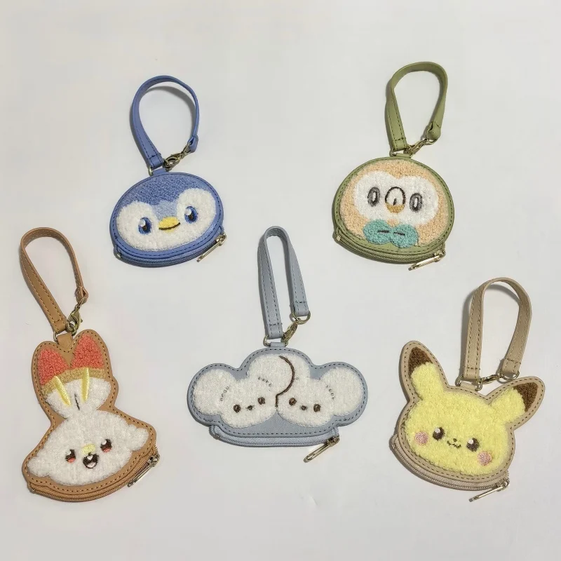 Weiche Pikachu Piplup Rowlet Scorbunny Tandemaus Münzbörse aus PU-Leder mit Reißverschluss für die tägliche Aufbewahrung, Geschenk für Fans – Detail 8