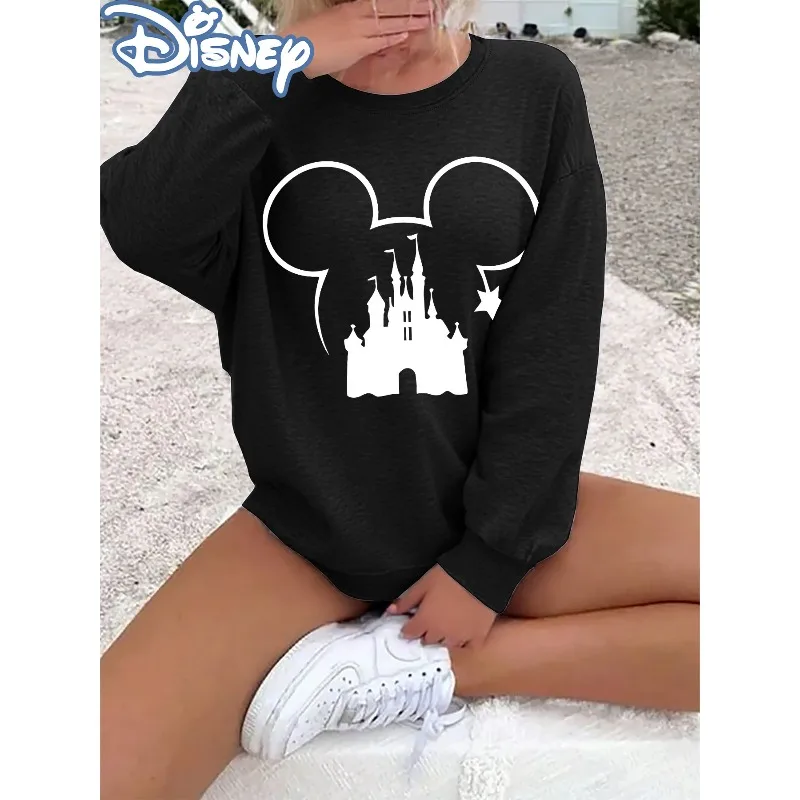Sweat à capuche à motif château et étoile Disney pour femme, Streetwear décontracté à la mode, automne et hiver, pour hommes et femmes