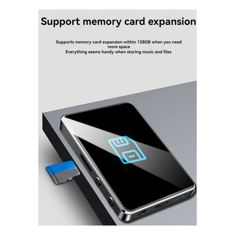 Touch MP3 MP4 Music Player com alto-falante 2,4 "IPS Touch Screen Cartão TF Áudio sem perdas E-Book