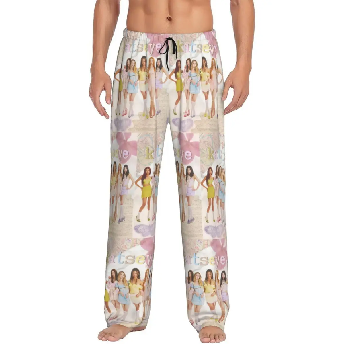 

Custom K-Katseyes Pajama Pants Men Kpop Music Sleepwear Lounge Sleep Bottoms Stretch with Pockets