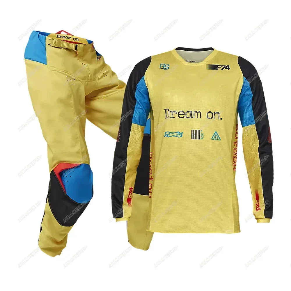 Combo Outfit Motocross Mountain Gear Set Race Spec Jersey Pants Mxfox MTB BMX Dirt Bike Protective Suit MTB Kits Men Women