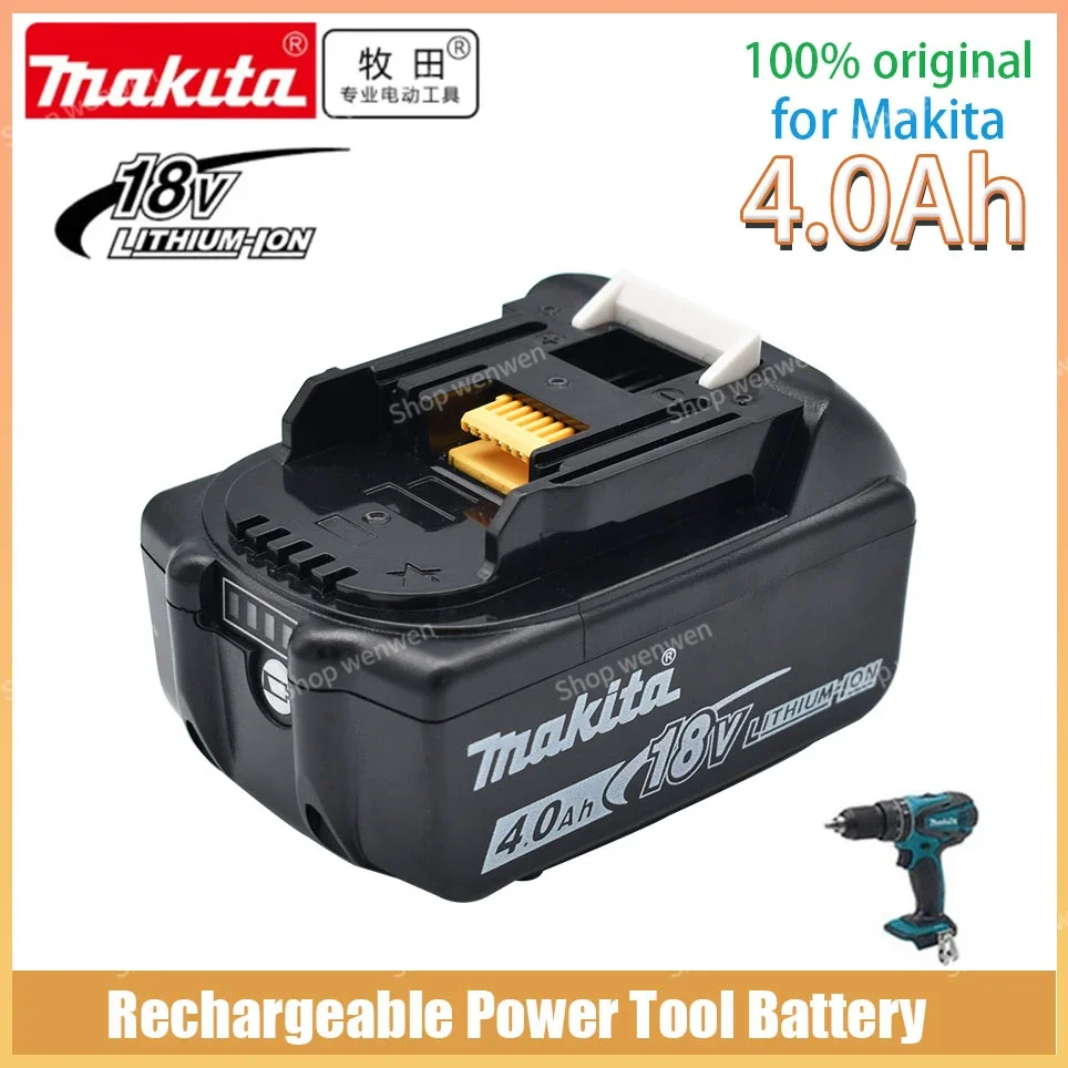 

Makita 18V 4.0Ah Rechargeable Power Tools Battery with LED Li-ion Replacement LXT BL1840 BL1860B BL1860 BL1850