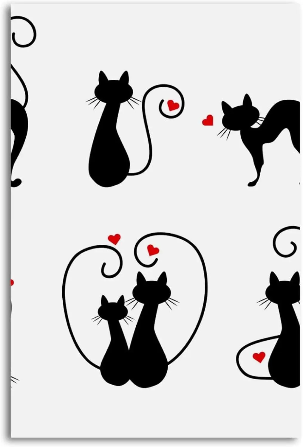 Metal Tin Signs Cats- Silhouettes Sign Vintage Wall Decor Tin Sign Plaque for Home Cafes Office Store Pubs Club ;