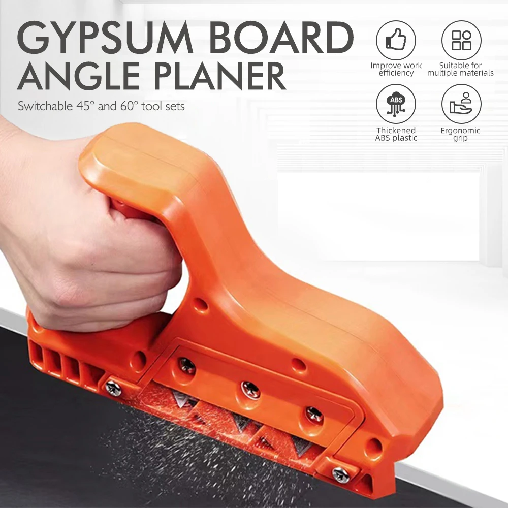

Plasterboard Quick Cutter Gypsum Board Hand Plane Drywall Edge Chamfer Woodworking Cutting Tool 45 ° 60 ° Trimmer Hand Tool