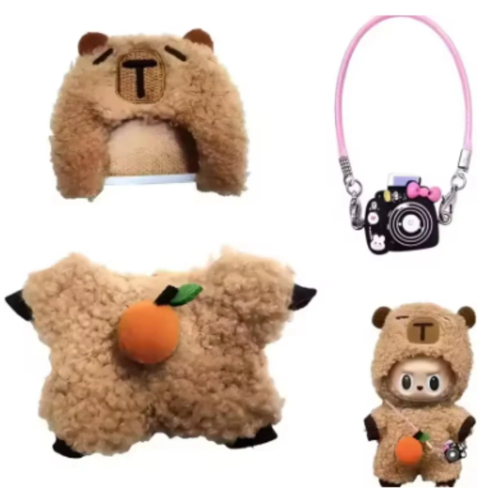 

Mini Doll'S Clothes Outfit Accessories for 15-17cm Ropa 10cm Cotton Doll Love Hoodie Pink Yarn Skirt Clothing no doll