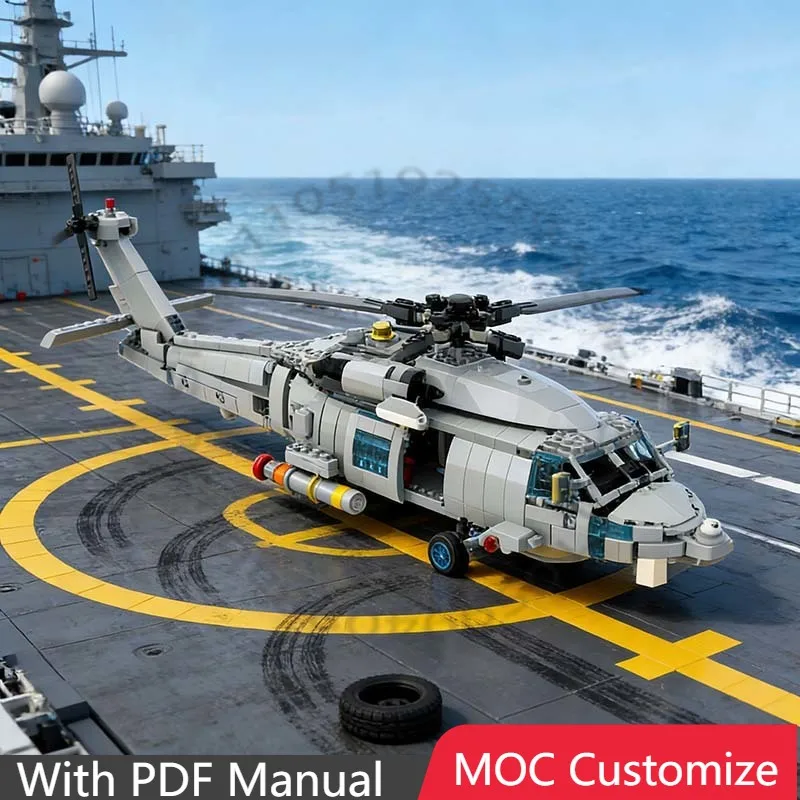 

1496 деталей, серия War Series, SH-60B/R SeaHawk, MOC, модульный конструктор, развивающий конструктор, популярная игрушка для детей, подарок на праздники, DIY