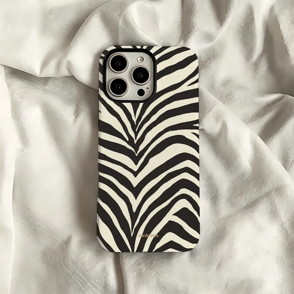 Zebra Stripes Phone Case for Samsung Galaxy S20 S23 S24 S25 S26 FE Plus Ultra Edge 4G 5G Luxury Double-layer Back Cover