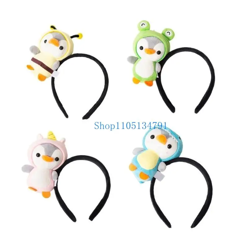 

98km Head Bopper Penguins Headpiece Festive Headbands Stylish Doll for Festival