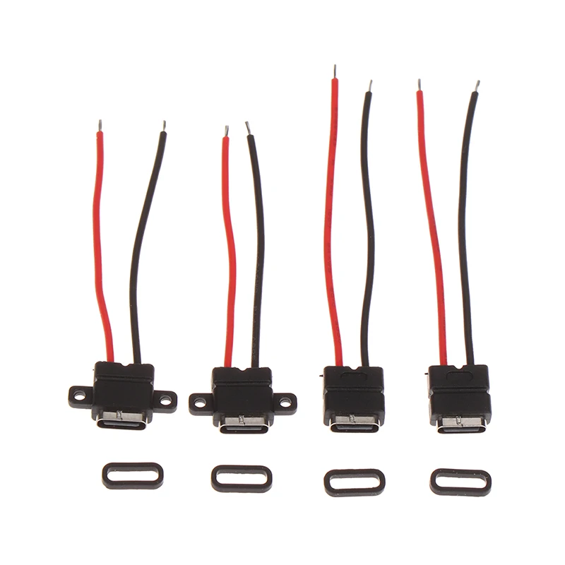 Waterproof USB-C Solder Connector - IP67 Rated Female Socket for Fast Charging DIY & Electronics Repair