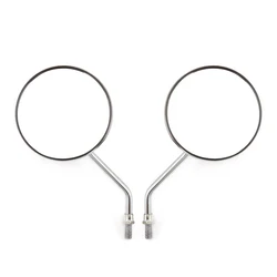 10mm Chrome Motorcycle Mirrors Round For Harley Scooter For Yamaha Suzuki For Kawasaki KZ1000P Voyager 1300 Voyager XII