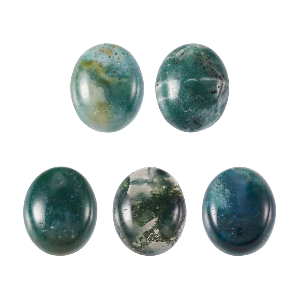 

10Pcs Natural Moss Agate Cabochons Flat Back Cabochon Slime Charms No Hole Cabochon Bead for Ring Necklace Jewelry DIY 10x8x4mm